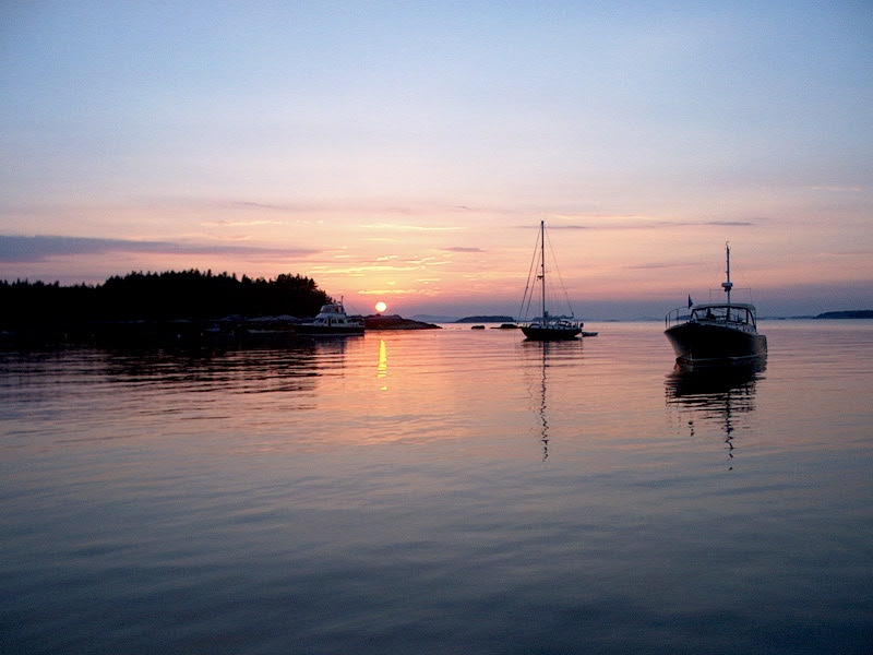 Sunset over Merchant Island