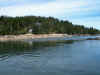 The swift current at the narrows of Long Cove a couple hours after low tide