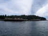 The granite wharf and spoil-lined shores of High Island