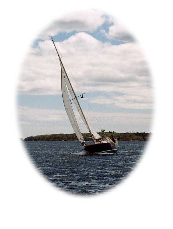 Glissando on a great sailing day in May 2002.  Photo by Nathan Sanborn, Dasein, #668