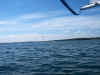 Daymark on submerged ledge